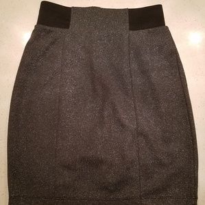 Forever 21 Black Metallic Skirt Medium